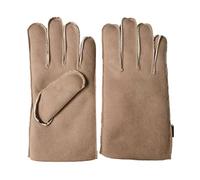 AXELENS Gants d’Hiver Homme Élégants en Similicuir Suédé Type Mouton - Chauds avec Doublure Polaire et Design Coupe-Vent - Taille L/XL_Beige