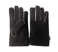 AXELENS Gants d’Hiver Homme Élégants en Similicuir Suédé Type Mouton - Chauds avec Doublure Polaire et Design Coupe-Vent - Taille L/XL_Noir