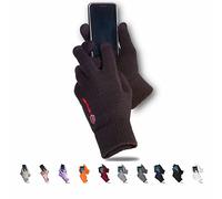 AXELENS Gants d’Hiver Tactiles Femme et Homme - Tricotés avec Doublure Polaire Douce - Gants Tactiles Capacitifs pour Smartphone et Tablette - Taille Unique_Marron
