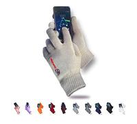 AXELENS Gants d’Hiver Tactiles Femme et Homme - Tricotés avec Doublure Polaire Douce - Gants Tactiles Capacitifs pour Smartphone et Tablette - Taille Unique_Beige