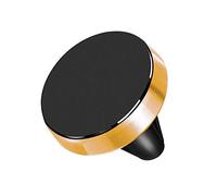 AXELENS Support Telephone Voiture Magnétique Porte Telephone Voiture Aiman Universel pour Smartphone de Fixation Grille Aeration Ronde Ventilation Magnet 360 - Noir/Or