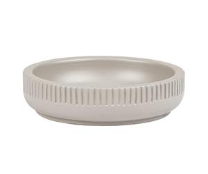 axentia 135656 Raja Porte-Savon en polyrésine Taupe Ø env. 11 cm
