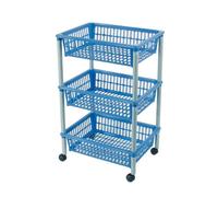 Axentia 235099 Chariot Universel avec 3 Paniers de Rangement, Plastique, 40 x 29 x 62 cm, Coloris aléatoire