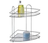 Axentia 282059 Napoli Étagère d'angle 2 Niveaux pour Douche Chromé