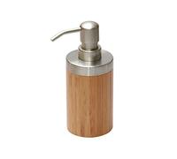 Axentia 282333 Bonja Distributeur de Savon Liquide Métal/Bambou Marron 6,5 x 6,5 x 16,5 cm