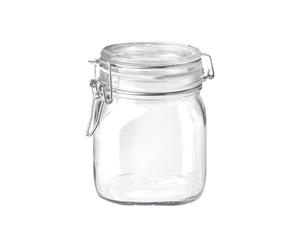 Axentia Bormioli Rocco Bocal Sterilisation Fido Volume : 0.75L (1 unité) | Récipient hermétique avec couvercle à pince et joint en caoutchouc, boîte en verre pour pâtes, riz, farine et garde-manger