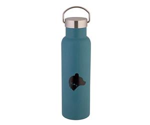axentia Bouteille Isotherme Davos, Bouteille d’Eau en Acier Inoxydable pour Boissons Chaudes et Froides, Gourde Inox à Double Paroi 600 ml, Pétrole
