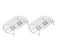 axentia Chauffe Plat avec Bougie, Argent, 28 x 14,5 x 6 cm (Lot de 2)