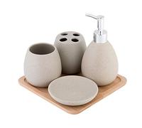 axentia Ensemble de Salle de Bain, Couleur de Sable, ca. 23 x 30 x 11 cm