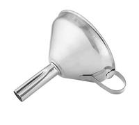 axentia Entonnoir en Acier Inoxydable avec Anse, Ustensile de Cuisine pour Remplissage de Bouteilles Transfert de Liquides, Entonnoir Métallique Diamètre 10 cm, Argenté