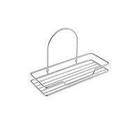 axentia Étagère de Douche Murale Escala, Étagère pour Salle de Bains en Fer Chromé, Étagère de Douche avec Crochet Pratique, env. 25 x 15 x 10,5 cm, Argenté