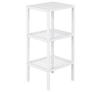 axentia Étagère en Bambou, 3 tablettes, Blanc