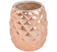 axentia Gobelet à Dents Cuivre, Porte-Brosse à Dents en Dolomite, Tasse de Brosse à Dents avec Surface Structurée, Ø env. 8 cm, H env. 10,5 cm, Rose, 128203