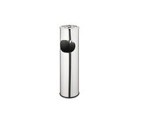axentia Poubelle avec cendrier rapporté, cendrier sur Pied avec Corbeille à Papier intégrée, Poubelle avec Colonne de cendrier, INOX, 251195, Argent, env. 15 x 57 cm 10 L
