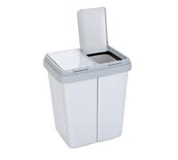 axentia Poubelle de Cuisine avec 2 Compartiments (2 x 23 L) - Poubelle Tri Sélectif Recyclage 33 x 43 x 51 cm - Poubelle Double Bac avec Couvercle