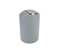 axentia Seau à Couvercle basculant, 5 l, Gris Mat