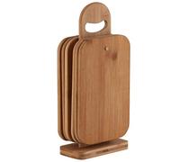 axentia Set de 6 Planches à Découper, Marron, 22 x 15 x 0,8 cm, Bambou