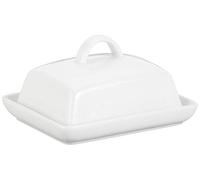 axentia 811175 beurrier en porcelaine blanc