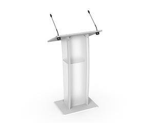 AXEOS ONYX - pupitre en plexiglas satiné sans emplacement pour microphone