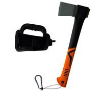 Axeplorer Hache Incassable 38cm, Manche Ergonomique Antidérapant, Lame Acier Carbone, Etui de Transport Sécurité, Mousqueton, Corde. Hachette Bushcraft, Machette Camping, Axe Vanlife Robuste, Durable