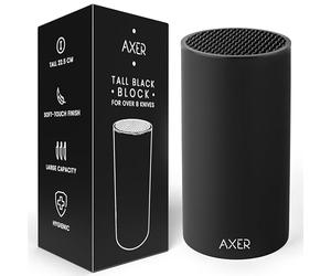 Axer Bloc Couteaux Cuisine Vide Noir - Porte Couteaux de Cuisine plus de 8 couteaux - Grand Range Couteaux de Cuisine - Support Couteaux Cuisine - Blocs Couteaux Vides
