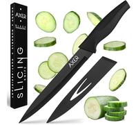 Axer Couteau Cuisine 20 cm - Couteaux Professionnel avec Étui et Boîte - Couteau Saumon Fumé et Jambon