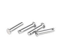 Axes à chape M10-M16 avec tête, tige en acier inoxydable 304, tête plate avec trou, axe cylindrique M12 M14, 1 à 10 pièces(M12x100-2Pcs)