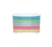 AxeWoodz Lot de 500 feuilles de notes non adhésives 76 mm couleur claire avec cube de rappel, bloc-notes vierges en plastique transparent