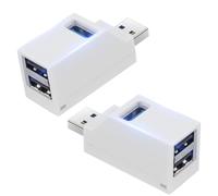 AXFEE 2 PCS Hub USB Mini 3 Ports (1 USB 3.0 + 2 USB 2.0), Doubleur USB Mini