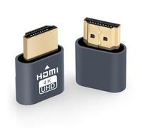 AXFEE 2PCS HDMI Dummy Plug Émulateur d'affichage, Prise Virtuelle HDMI 4K, Prises Factices hdmi 4k, Headless Ghost Display Emulator Premium Aluminum PC(Fit Headless-1920x1080 @ 60Hz-2Pack)