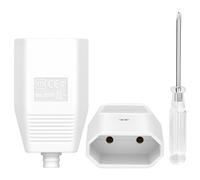 AXFEE 2PCS Prise Electrique Femelle, 250V 2.5A Coupleurs Plats Euro, 2 Broches Coupleur Schuko Plat, Fiche Electrique Femelle Plate avec Tournevis, pour Appareils Electroménagers(Blanc)