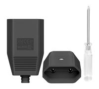 AXFEE 2PCS Prise Electrique Femelle, 250V 2.5A Coupleurs Plats Euro, 2 Broches Coupleur Schuko Plat, Fiche Electrique Femelle Plate avec Tournevis, pour Appareils Electroménagers(Nior)