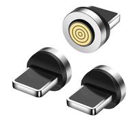 AXFEE 3PCS Adaptateurs de Câble de Charge Magnétique à 7 Broches, Connecteur Magnétique de Light-ning, Connecteur pour Câble Magnétique Charge ip-hone, Compatible avec iPhone/iPad/iPod(Sans Cordons)