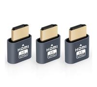 AXFEE 3PCS HDMI Dummy Plug Émulateur d'affichage, Prise Virtuelle HDMI 4K, Prises Factices hdmi 4k, Headless Ghost Display Emulator Premium Aluminum PC(Fit Headless-1920x1080 @ 60Hz-2Pack)