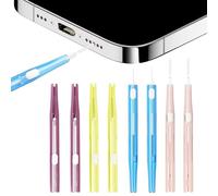 AXFEE 8PCS Kit de Nettoyage pour Port de Charge De téléphone, Mini Brosses De Nettoyage Double Face pour Port D-e Charge, Poils et Crochet, Kit d-e Nettoyage Push Pull, pour Téléphones et Écouteurs