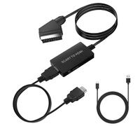 AXFEE Adaptateur, Convertisseur Péritel vers HDMI avec câble HDMI, Scart vers Hdmi, pour Full HD TV 720P/1080P,Audio Vidéo pour Lecteur Sky Blu-Ray STB Xbox PS3…