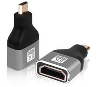 AXFEE Adaptateur Micro HDMI vers HDMI, 8K/@60Hz Adaptateur Micro hdmi Mâle vers hdmi Femelle Compatible avec Le Port HDmi, HDmi Adapter pour Ordinateurs Portables, Tablettes, Caméscopes et Téléviseurs