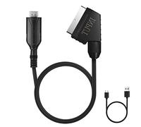 AXFEE Adaptateur Péritel vers HDMI, Convertisseur Péritel vers HDMI | Câble Péritel vers HDMI Tout-en-Un (câble HDMI), pour Full HDTV 720P/1080P, Audio Vidéo pour Lecteur Sky Blu-Ray STB Xbox PS3