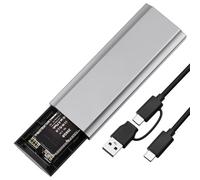 AXFEE Boîtier SSD M.2 NVMe SATA, Adaptateur m2 Lecteur Disque Dur Externe Aluminium, 10 Gbps USB 3.2 Gen 2 Adaptateur Disque Dur Externe, pour M.2 PCIe NVME M-Key & M+B-Key 2230/2242/2260/2280