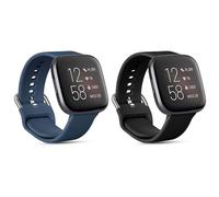 AXFEE Bracelet Compatible avec Fit-bit Versa 2/Fit-bit Versa, Bracelet Fit-bit Versa 2 Silicone Réglable pour Femmes Hommes, Bracelet de Remplacement Fit-bit Versa 2/Versa, Petit Grand (4/3/2/1 PC)