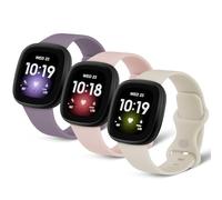 AXFEE Bracelet Compatible avec Fit-bit Versa 3/ Versa 4/ Sense/Sense 2, Bracelet de Remplacement Réglable, Bandes de Sport Souple pour Femme Homme, Petit Grand (6/3/1 PC)