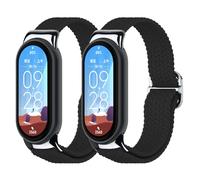 AXFEE Bracelet pour Xiaomi Mi Band 8/Xiaomi Mi Band 9, Bracelets de Remplacement Xiaomi, Nylon Réglable Élastique de Remplacement