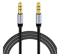 AXFEE Câble Jack Audio, Câble Auxiliaire Stéréo 3.5mm, câble Jack Audio 3.5mm Mâle vers Mâle, Cable Auxiliaire stéréo en Nylon Tressé, pour i-Phone 6S, iPad,iPod,Voiture,Autoradio,Smartphones,MP3 (1M)