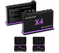 AXFEE Insta360 X4 Batterie, 2 Batteries 2500mAh pour Insta360 X4