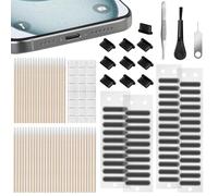 AXFEE Kit Poussière de Téléphone, 114 PCS Bouchon Anti-Poussière USB C | Anti-Poussière en Silicone avec Brosse de Nettoyage,Pince à épiler Compatible avec Samsung/Huawei/Google Pixel/Phone 15/16/17