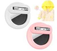 AXFEE Lot de 2 coques cachées Air-Tag avec épingles de sûreté, coque Sicoilne anti-retrait, compatible avec Apple Air-Tag pour enfants et adultes, sac à dos à l'intérieur des vêtements, blanc, rose