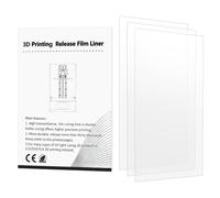 AXFEE Lot de 3 Films PFA pour Elegoo Mars 2 Pro, Anycubic Mono (4K)/Mono SE | 200 x 140 x 0.15mm Imprimante 3D PFA de Démoulage Film, nFEP (PFA), Haute Transparence 95%,Adhérence Réduite,Rapid Impression