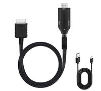 AXFEE PS1/PS2 Adaptateur HDMI, Câble AV pour PS1/pour PS2 vers HDMI Multifonctionnel, pour Consoles de jeux PS2/Slim PS2/HDTV/moniteur/projet vers HD HDMI, Cordon de Jeu Plug and Play