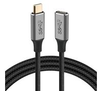 AXFEE Rallonge USB C 1M Mâle vers Femelle USB 3.2 Câble us-b Type-C 100W 20Gbps QC 3.0 Charge Rapide en Nylon Tressé Compatible avec Mackbook pour iPad Pro Air Galaxy
