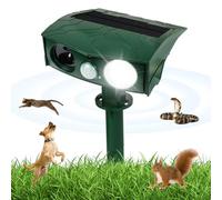 AXFEE Repulsif Chat Exterieur Solaire, Repulsif Chat Exterieur Ultrason | Solaire & USB, 4 Modes, IPX6 Étanche, 120°,Ultrason Chat avec Détecteur de Mouvement et Flash,pour Anti Oiseaux, Les Rongeurs